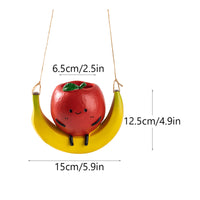 Cute Banana Planter Novelty Swinging Face Planter Small Flower Pot with Drainage Hole Decorative for Windowsill