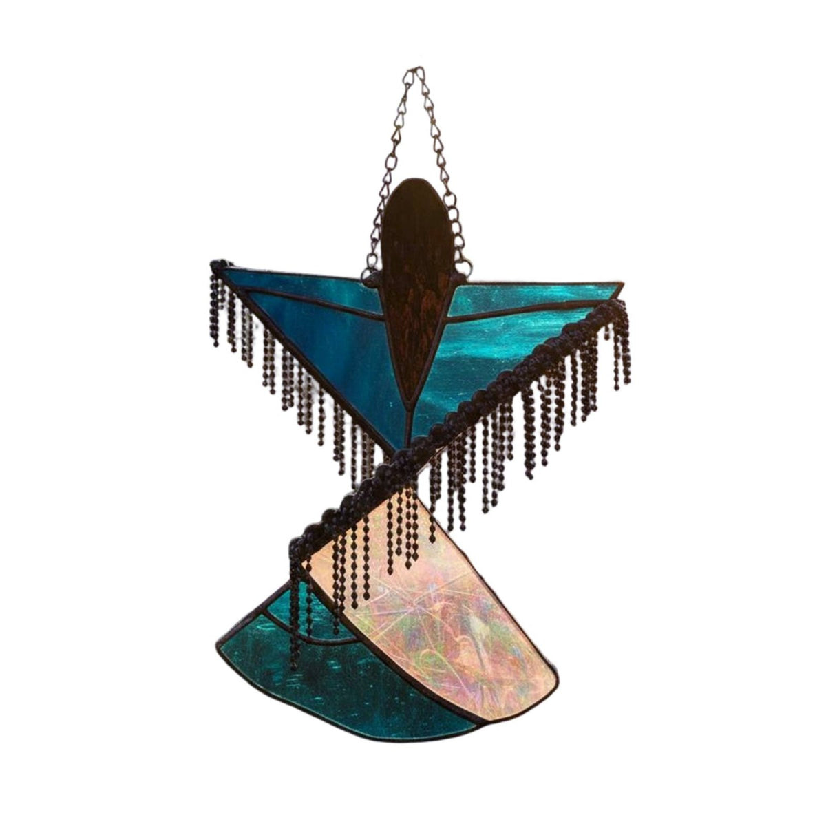 Stained dance Wind Chime Aesthetic Home Decor Abstract dance Sunlight Reflector Handcrafted Design Ballerina Window Art for Garden, Patio