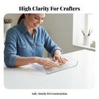 Acrylic Clay Board Easy to Clean Clay Pressing Plate Hard-Wearing Transparent Modeling Plate for DIY Enthusiasts, DIY Hobbyist S, Craft Room, Workshop