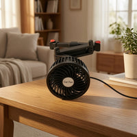 Car Fan with Adjustable Arm Lightweight Car Cooling Fan Wired for Road Trippers