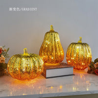 Halloween Pumpkin Lantern Glass LED Light Decoration for Western Ghost Festival