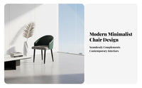 Upholstered Armchair Light Luxury Design Dining Chair Soft Padded Contoured Rear Rest for Adults, Kitchen, Bedroom