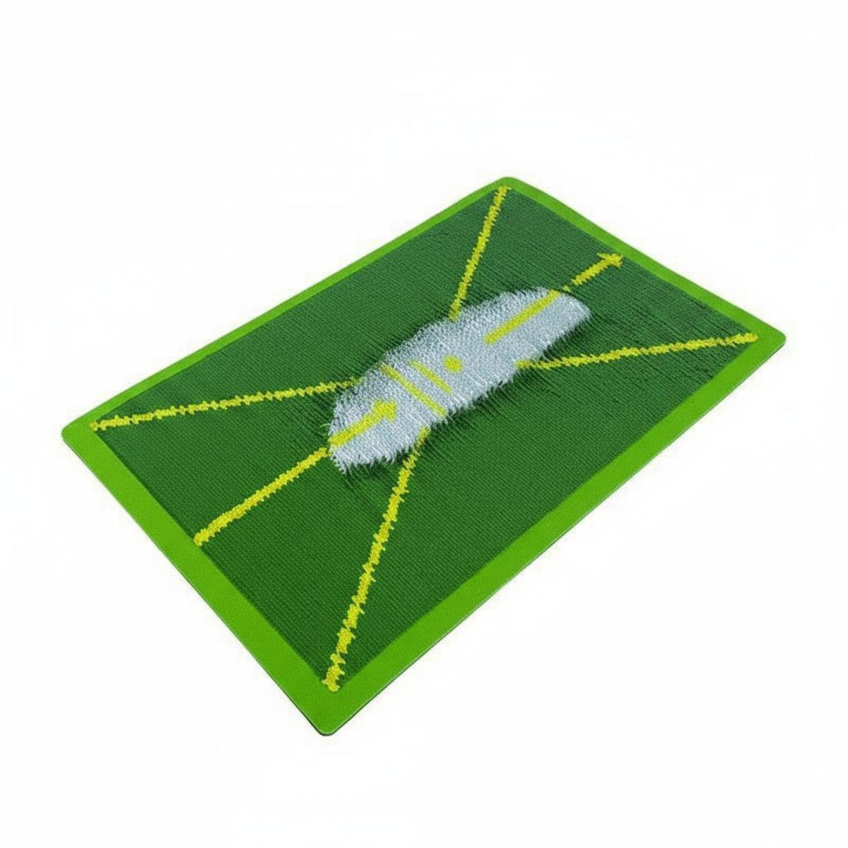 Portable Sequin Golf Hitting Mat Sturdy Rubber Base Golf Swing Path Mat Non-Slip Swing Path Analyzer Shock Absorbing for Golfers, Beginners, Home