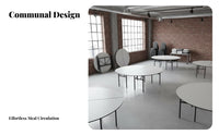 Foldable Round Dining Table Easy Assembly Multi-Person Round Table High Weight Capacity Commercial Furniture for Caterers, Schools, Banquets, Weddings