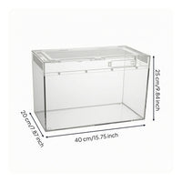Transparent Acrylic Reptile Enclosure Ventilated Reptile Enclosure Front Opening Acrylic Terrarium Thickened