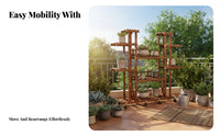 Freestanding Design Multi-Tier plant display rack Space-Saving Plant Shelf Sturdy Construction Display Rack Easy Assembly for Gardeners, Balcony, Living Room, Indoor, Bedroom