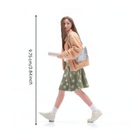 Female Figurine Painted Details Collectible Display Prop Shoulder Bag Model Decoration for Diorama