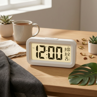 Rechargeable Alarm Timepiece Quiet Temperature Alarm Timepiece Night Light