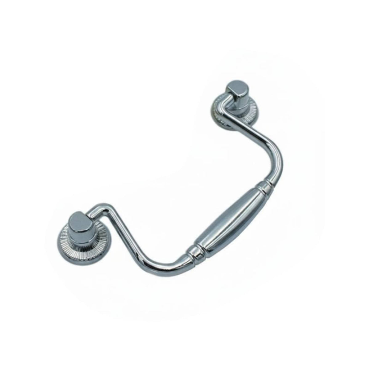 Zinc Alloy Box Handle Polished Finish Vintage Drop Handle Easy Installation Metal Bail Pull for Crafters