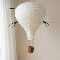 Whimsical Hot Air Balloon Lampshade with Basket Dreamy Hot Air Balloon Hanging Lampshade Cozy Lamp Soft for Baby, Bedroom