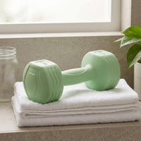 2 Pieces Hexagonal Heads Hex Dumbbells Textured Grip Molded Dumbbells Weight Markings Exercise Weights Short Handle for Strength Training, Home Gym