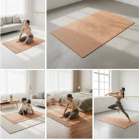 TPE Fitness Super-Wide Wide Fitness Mat Cushioned for Yogis, Dancers, Home Gym, Living Room