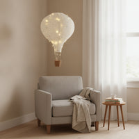 Whimsical Hot Air Balloon Lampshade with Basket Dreamy Hot Air Balloon Hanging Lampshade Cozy Lamp Soft for Baby, Bedroom