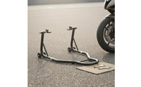 Motorcycle Paddock Stand Heavy-Duty Front Rear Wheel Stand High Load Capacity Motorcycle Wheel Lift for Workshop, Garage