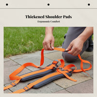 Grass Trimmer Harness Heavy-Duty Brush Cutter Harness Bright Orange Undesirable Vegetation   Strap for Landscapers, Gardeners, Garden Maintenance