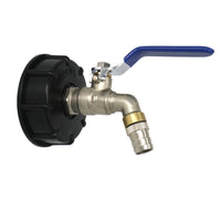 Tote Adapter with Brass Faucet 2-Inch Outlet Threaded Connector for Garden