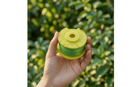 12 Pieces Pre-Wound String Trimmer Spool with Cap Compatible Trimmer Line and Cap Cover Set Spare Vegetation Eater Spool Replacement Twisted for Homeowners, Gardeners, Lawn Edging, Yard Cleanup