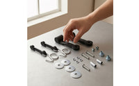 Chute Latch Kit Replacement Chute Latch with Hardware Metal Construction Grade for Lawn Mower, Garden Tractor