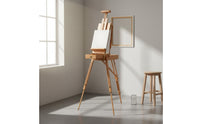 Painter Easel Box Foldable Folding Tripod Easel Height Adjustable for Artists, Studio
