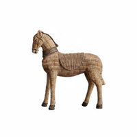 Resin Horse Figurine Artistic Handcrafted Resin Horse Sculpture Stable Home Decoration for Entryway, Office