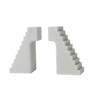 Geometric Bookends Modern Arched Bookend Aesthetic for Desk, Office