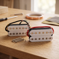 2 Pieces Alnico 5 Electric Guitar Pickup Four-Conductor Humbucker Pickup Clear Bright for Guitarists, Luthier