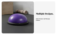 Full-Body Workout Half Balance Ball Non-Slip Core Training Half Ball Textured Surface Dome Balance Instructor Anti-Puncture-Resistant for Yogis, Home Gym