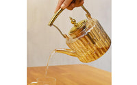 Borosilicate Glass Teapot Elegant Design Heat Resistant Glass Teapot Easy to Clean Borosilicate Tea Kettle for Home