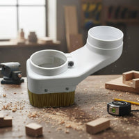 Quick Release Brush Seal Dust Hood Double Duct CNC Router Dust Cover Wear Resistant Nylon CNC Vacuum Brush Multi-Process for Woodworkers, Wood Cutting, Engraving, Workshop