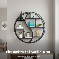 Circular Wall Shelf European design Display Rack Round Shape Space-Saving for Homeowners, Renters, Entrypassage