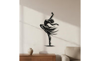 Elegant Iron Dancer Wall Hanging Easy to Hang Metal Dancer Wall Decor Minimalist Modern for Dancers, Dance Students, Practice Room, Indoor