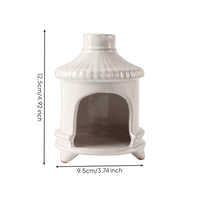Heat Resistant Ceramic Palo Sacred Holder Stable Tripod Base House Shaped Sage Burner Speckled Glaze Finish Ceramic Incense Hut for Spa