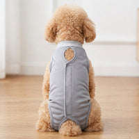 Cat Recovery Suit with Fasteners, Solid Four-Legged Clothing for Complete Body Coverage