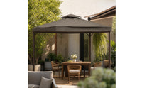 Vented Gazebo Replacement Canopy Waterproof Replacement Canopy Top Weatherproof Double-Layer Gazebo Top Heavy Duty for Patio, Backyard, Garden