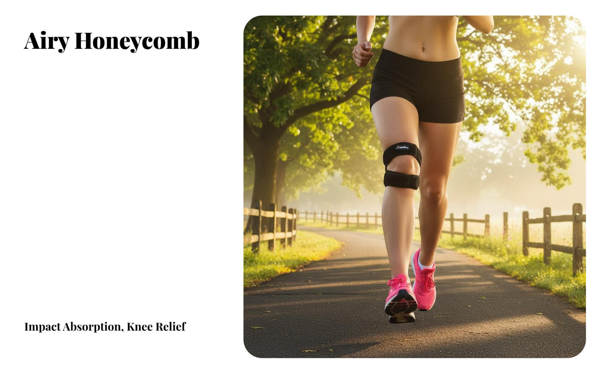 Patellar Support Band Breathable Patella Tendon Strap Shock Absorption Adjustable Knee Strap for Women, Fitness Enthusiasts, Running, Biking, Workout