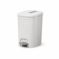 Step Trash Can Handsno-Touch Trash Can with Lid Pedal Bin Easy to Clean Wastebasket Modern for Bathroom, Bedroom