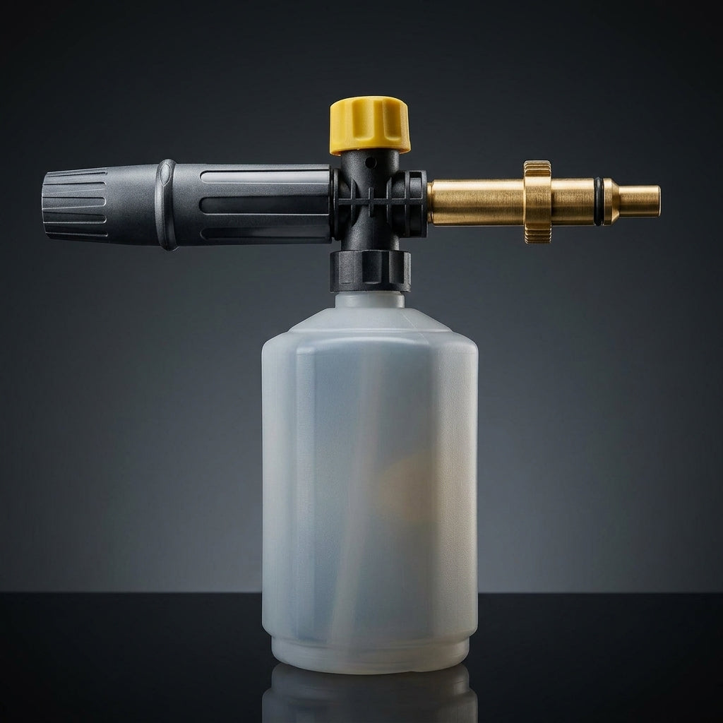 Car Cleaning Kit for Professional Wash, Detailing Pressure Washer Foam Lance with Nylon, 300g Net Weight Adjustable Foam Sprayer, Quick Connect