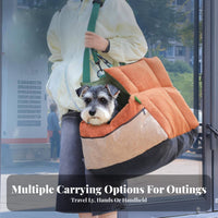 Easy Installation Dog Car Booster Seat Two-Way-Use Design Dog Booster Car Seat Sturdy Frame for Road Trips, Vehicle, Home