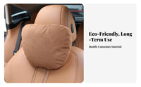 Car Headrest Pillow High-Performance Plant-Based Fiber Filling Suede Car Neck Pillow Automotive Headrest Pillow Er Flatten Nomic