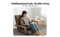 Foldable Design Adjustable Backrest Lounger Multi-Functional Adjustable Floor Lounger Padded Cushion Lounge Seat Sofa-Bed Convertible for Students, Young Adults, Gamers, Dorm Room, Bay Window, Bedroom, Reading