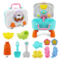15-Piece Kids Beach Toy Set with Carry Case - Sand Play Tools for Ages 4-6