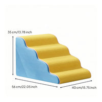 Dog Stair Ramp Stable Dog Steps with Washable Cover Firm Foam Pet Steps for Injured Pets