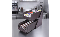 Condiment Packet Organizer Modular Condiment Organizer Straw Holder Food-Grade Storage Bin Space-Saving for Coffee Bar