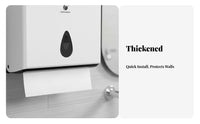 No-Drill Installation Wall-Mounted Paper Towel Dispenser Self Wall-Mounted Napkin Box Space-Saving Tissue Holder Waterproof for Facility Managers, Janitorial Personnel, Public Restroom, Restaurant, Kitchen, Under Cabinet