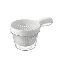 Multi-Functional Double Layer Colander Bowl Fast Draining Handled Fruit Washing Basket Compact Size 2-in-1 Strainer and Bowl Set