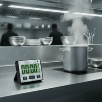 Twin Channel Kitchen Timer Portable Large Display Cooking Timer for Cooks, Chefs