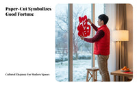Fabric Fu Character Door Sticker, 3D Chinese New Year Wall Decal