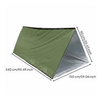 Heat Retaining Portable Emergency Tent Quick Setup Emergency Bivvy Shelter Waterproof Thermal Rescue Shelter Windproof for Campers, Hikers, Camping, Disaster Relief, Hiking