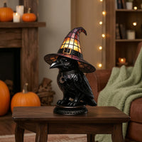 Witch Hat Night Light Ambient Witch Hat Lamp Gothic Lamp with Ornate Base Translucent Resin for Goths, Tabletop, Haunted House
