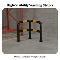 Collision-Resistant Resistant Fire Hydrant Guard Heavy Duty Steel Pipe Safety Barrier Sturdy Construction Anti-Collision Bollard High Visibility for Factory Operators, Warehouse Managers, Municipal Workers, Gas Stations, Factories, Warehouses